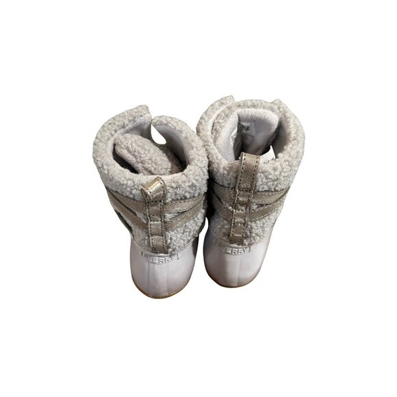 NEW SPERRY Grey Faux Fur Lined Winter Duck Boots Size 9 - Picture 8 of 8